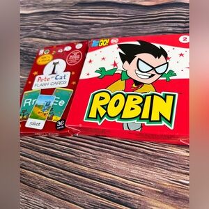 Toy Teen Titans Go! #2 Robin and Pete the Cat Flash Card new